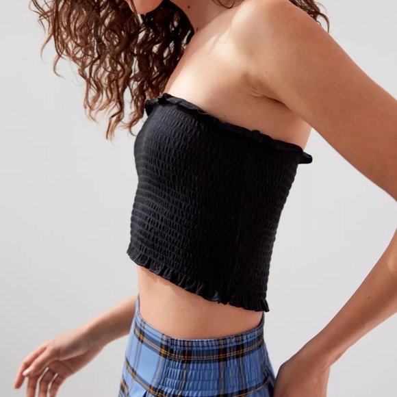 Aritzia | Sunday Best Eyre Smocked Tube Top in Black - Picture 1 of 14